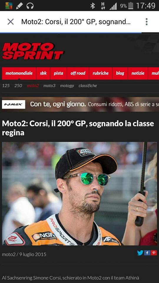 Motosprint, 9 luglio 2015 (Simone Corsi, Moto 2)